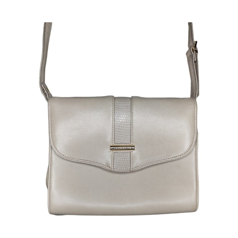 Crossbody Bag Convertible Clutch Vintage Liz Claiborne Beige Stone